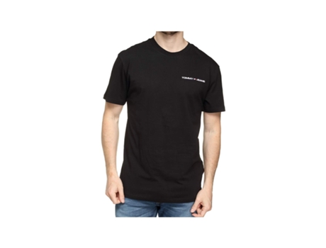 Camiseta TOMMY JEANS Algodón para Hombre (L - Negro)