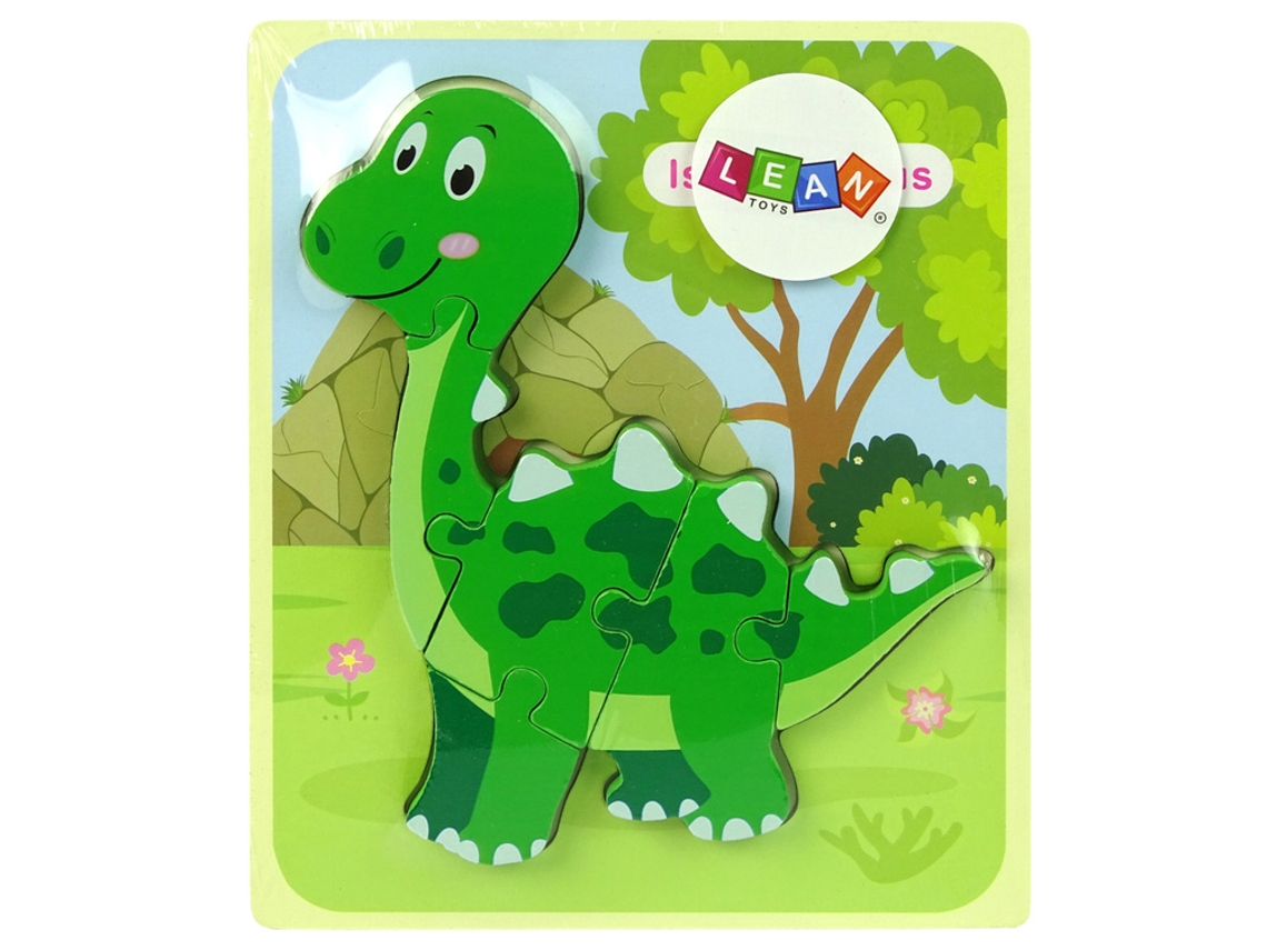 Rompecabezas de madera Dinosaurio Isanosaurus Verde B.active