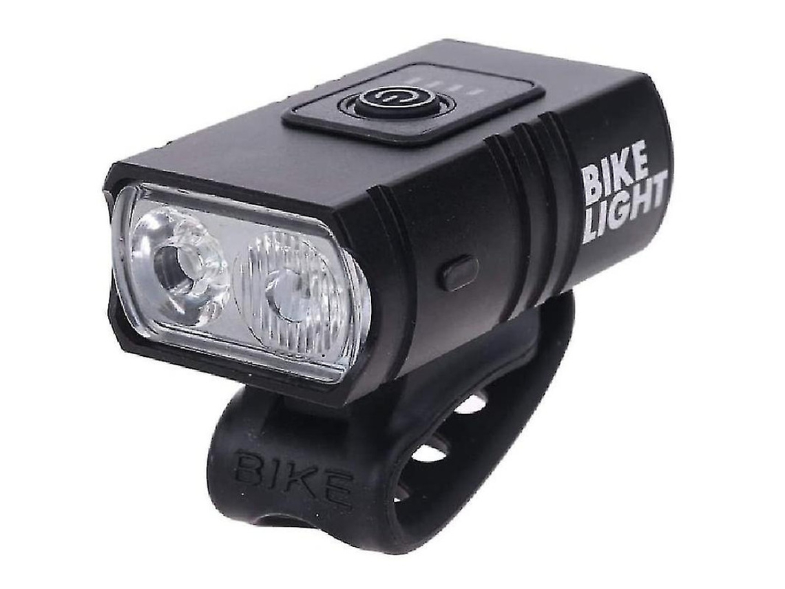 Luz delantera para bicicleta Yizhood de 2 LED, recargable por USB, IPX8, color negro