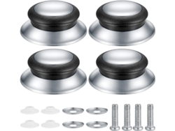 Juego de 4 asas para tapas de ollas, repuesto universal resistente al calor, asas de cocina duraderas y cómodas para ollas y sartenes.