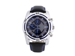 Reloj Deportivo Analógico De Cuarzo Para Hombre Con Cronógrafo Y Fecha, Correa De Pu Azul.