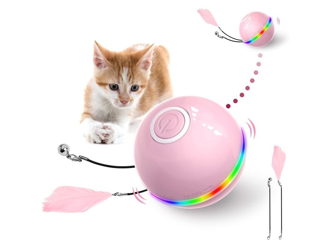 2026-46761-juguete Interactivo Para Gatos Con Luz Led, Gatillo Y Pluma, Recargable Por Usb