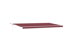 Maison Exclusive - Toldo Retráctil Automático Con Luces Led Burdeos 600x300 Cm