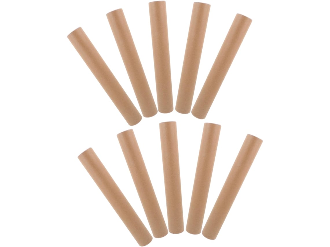 Paquete De 10 Tubos De Cartón Kraft Para Pósteres Con Tapas De Abs, Diámetro 1,5 Pulgadas X 12 Pulgadas
