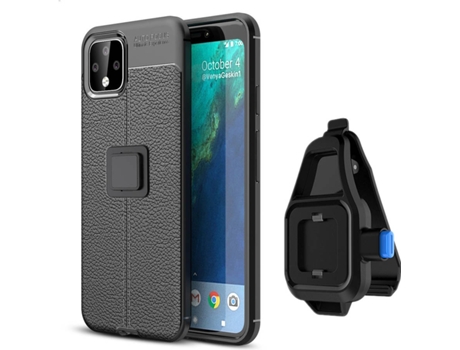 Funda Google Pixel 4 Rugged Leather con Soporte de Cintura Negro