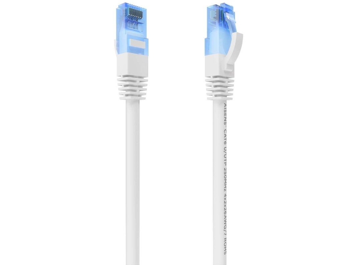 Cable de Red Rj45 Awg26 Utp AISENS A135-0817 Cat.6/ 50Cm/ Blanco