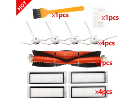 Kit de repuesto para aspiradora robótica Xiaomi Mijia 1/ 2 Generation / 1S (cubierta de filtro Hepa de cepillos laterales de cepillo principal)