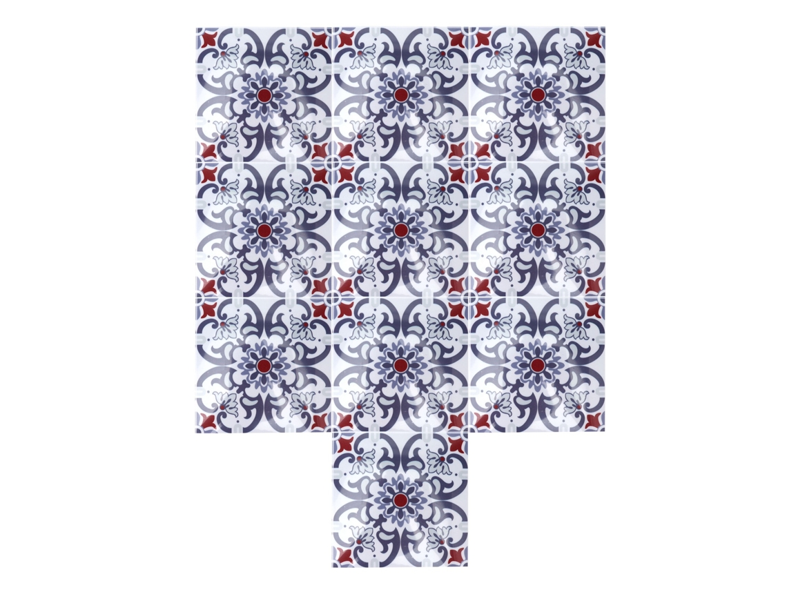 10 Unidades De Adhesivos Autoadhesivos De Pvc Antideslizantes E Impermeables Para Paredes, Que Imitan Azulejos, Para Cocina Y Baño (bs68)