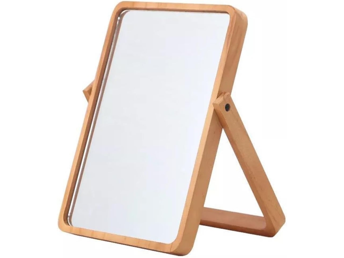 Miroir De Maquillage Bureau Cadre En Bois Stable Réglable Femmes Retouches Cosmétiques Para Vanit...