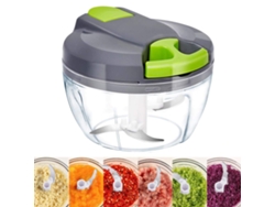 Rallador Manual De Alimentos Con 3 Cuchillas, Procesador Manual Portátil Para Verduras, Frutas Y Carne, 500 Ml.