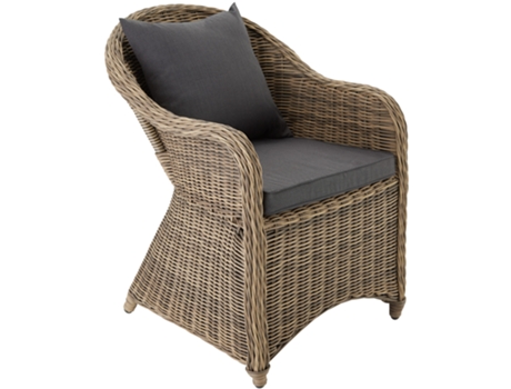 Silla de Exterior TECTAKE (Beige - Poli-ratán, Aluminio - 71 x 60 x 84 cm)