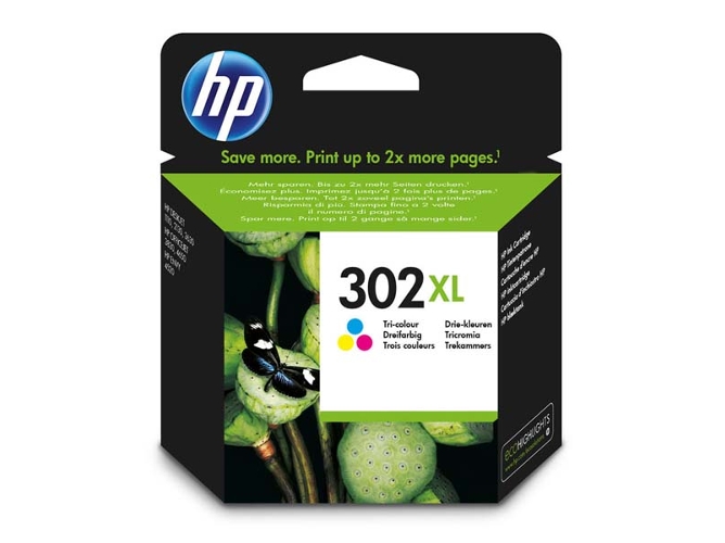 Cartucho de tinta HP 302XL color original (F6U67AE)