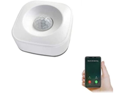 Sensor de movimiento Wi-Fi para domótica, notificaciones en tiempo real y detección por infrarrojos, bajo consumo y fácil instalación.