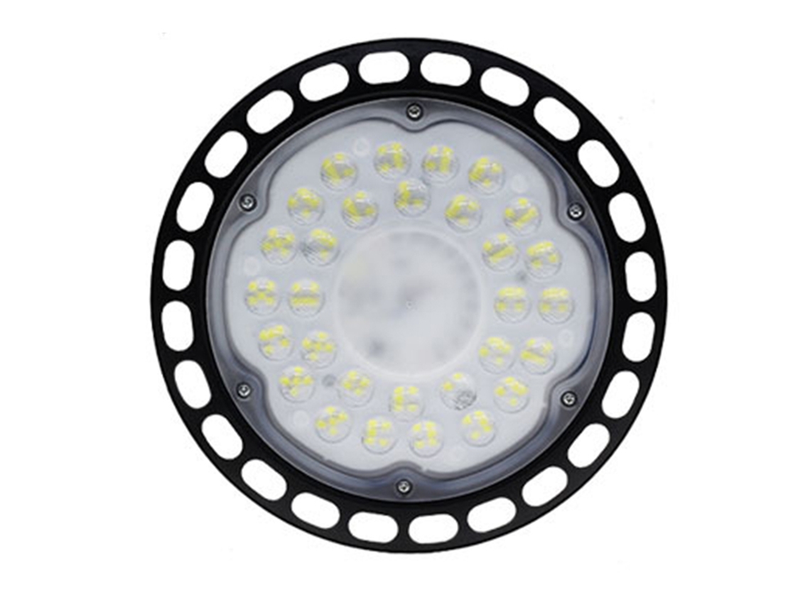 Lámpara Velora Ufo Factory LED 2026, 100 W, bajo consumo, CRI ≥ 80, 6500 K, enchufe europeo, para uso industrial.