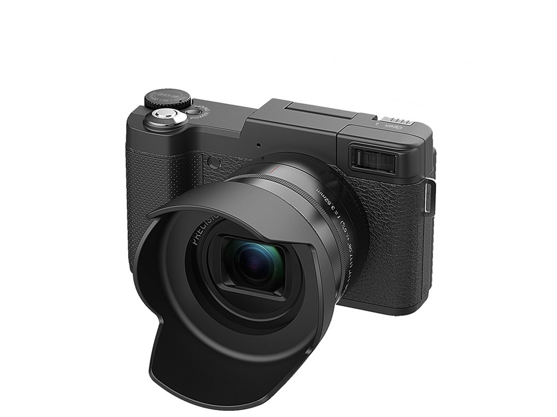 Cámara digital con zoom óptico de 8x, vídeo 4K a 60 fps y enfoque automático (negra)