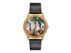 Reloj De Cuarzo Casual Unisex Con Correa De Silicona Negro