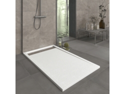 Plato De Ducha Resina Orion Blanco 80x130 Cm Rejilla Acero Inox.