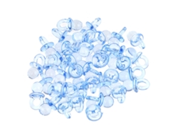 50 Chupetes Acrílicos Para Bebé, Decoración De Mesa Para Fiestas De Baby Shower - Azul Transparente