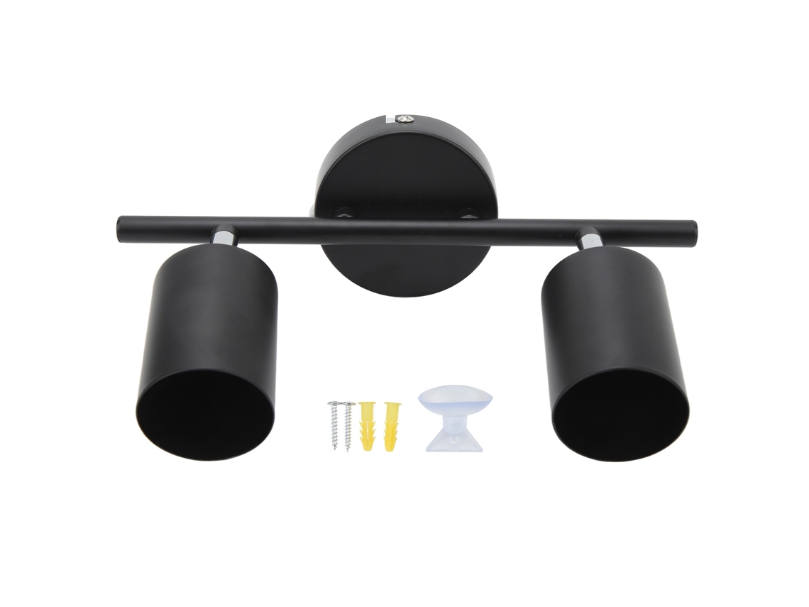 Rebe-kit De Luz De Riel Led Con 2 Cabezas, Riel 10.8in, Rotable 90 Grados, Para Bombilla Gu10, Techo