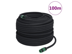 Manguera de riego por goteo para jardín, 100 m, goma negra, DKD HOME DECOR