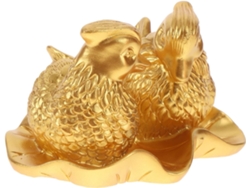 Escultura Mandarina Resina Dorada Felicitaciones Estable Elegante Decoración Comedor Base Boda Mesa