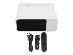 Proyector para exteriores 4k 600 ANSI Wifi 6 Bluetooth 5.2, blanco con corrección automática de luz dorada