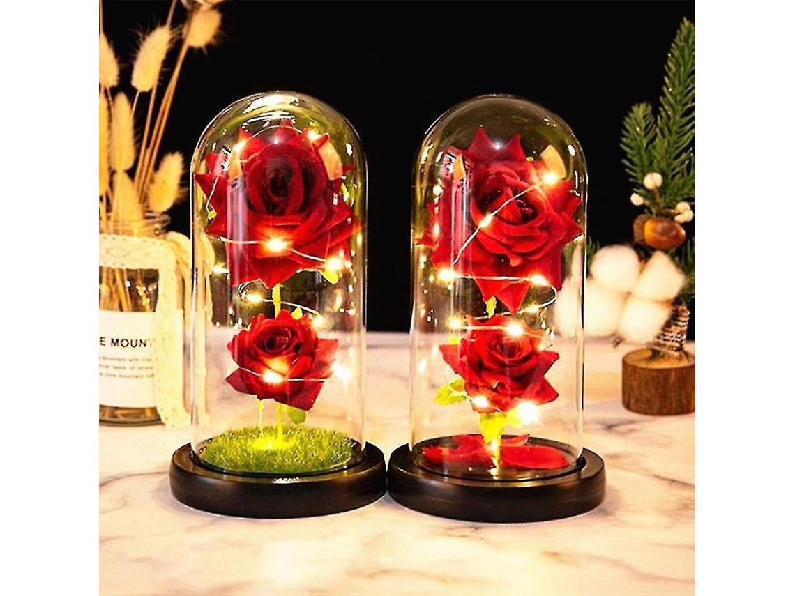 Fasst-rosa Galáctica Inspirada En La Bella Y La Bestia - Flor Artificial Para Decoración Hogar, Bodas, San Valentín Y Regalos De Día De La Madre