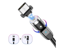 Cable Magnético De 2 Metros, Rotación Completa De 540º, Tipo C – Tipo C*