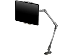 Soporte De Acero Al Carbono Para Teléfono Y Tableta Con Brazo Largo Giratorio De 360 Grados Y Abrazadera Metálica.