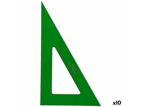 Cartabón FABER-CASTELL Verde 32 cm (10 Unidades)