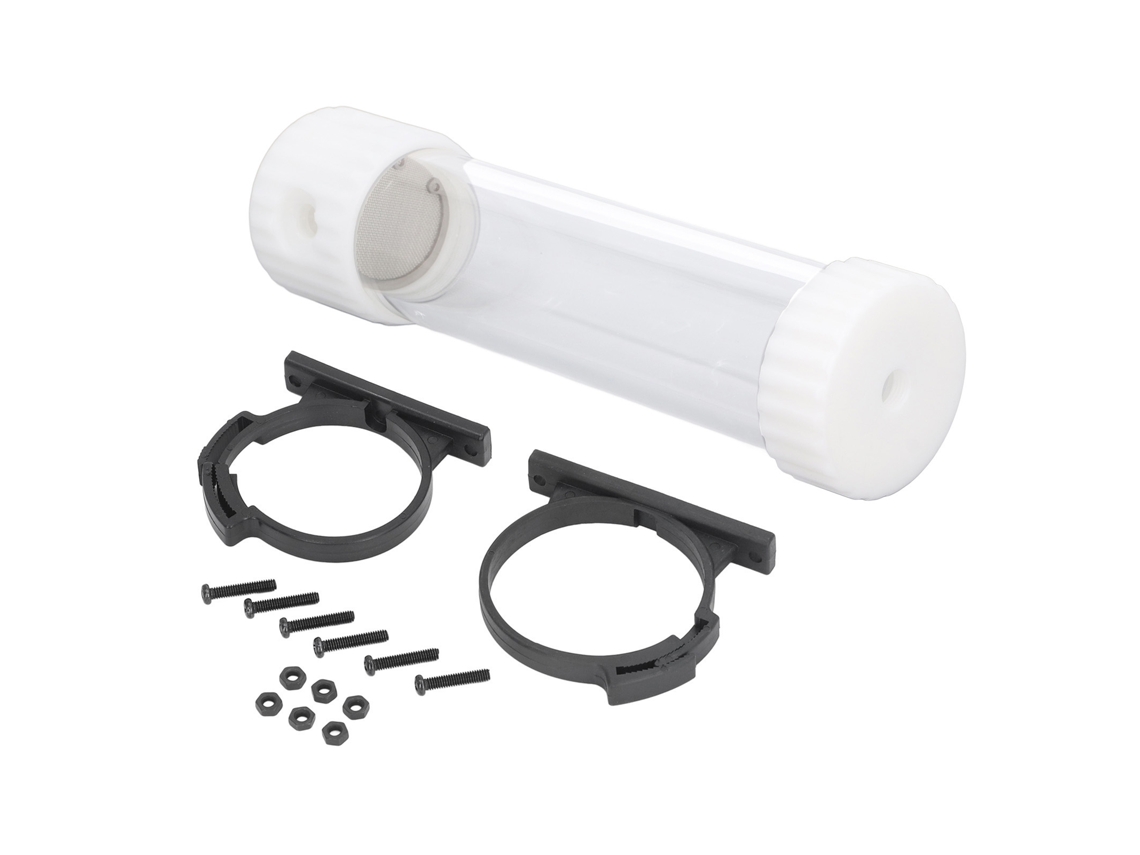 Depósito Transparente Cilíndrico De Refrigeración De Agua De 515 Ml Para Pc, 265 Mm, Blanco