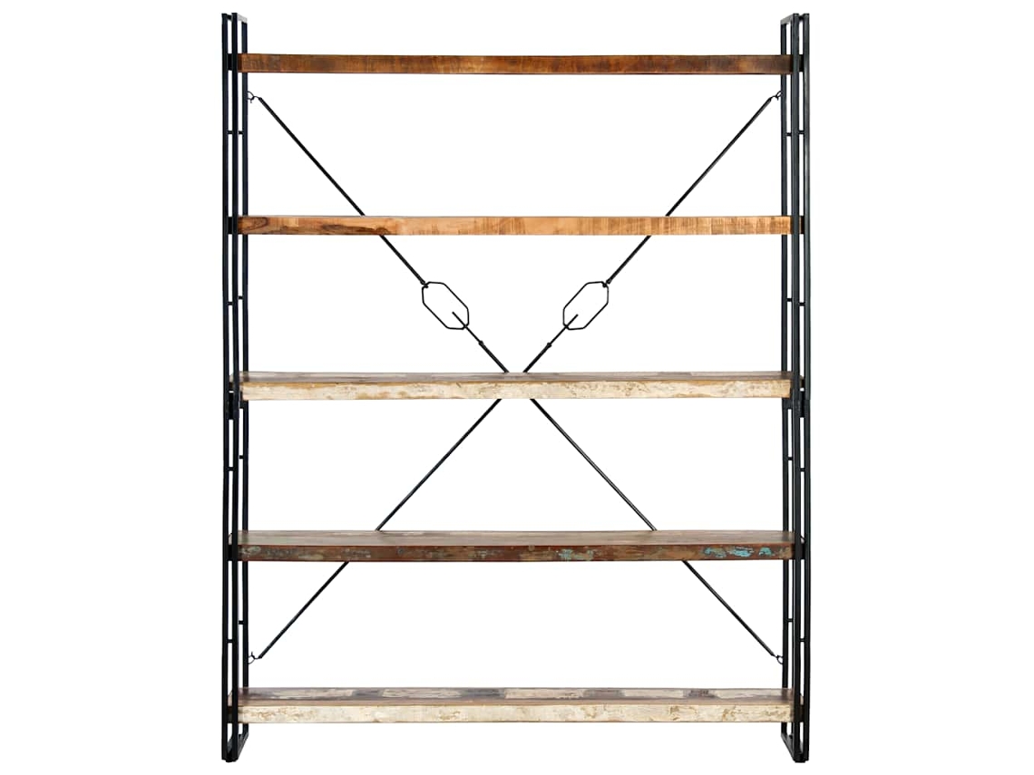 Maison Exclusive - Estantería De 5 Niveles Madera Maciza Reciclada 140x30x180 Cm