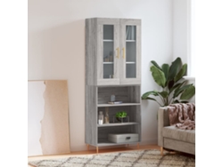 Aparador Alto Madera Contrachapada Gris Sonoma 69,5x34x180 Cm