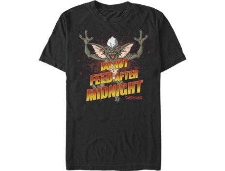 Camiseta Unisexo DEEPSTONE Do Not Feed After Midnight Gremlins Negro (XL)