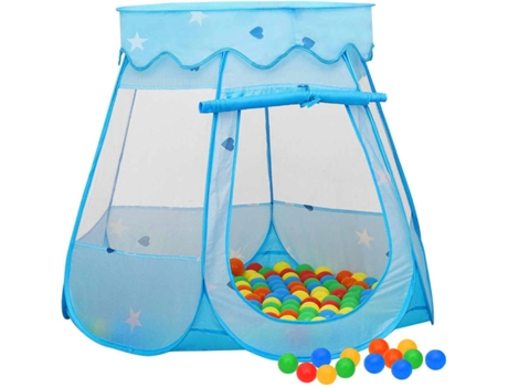 vidaXL Tienda de juegos para niños con 250 bolas azul 102x102x82 cm
