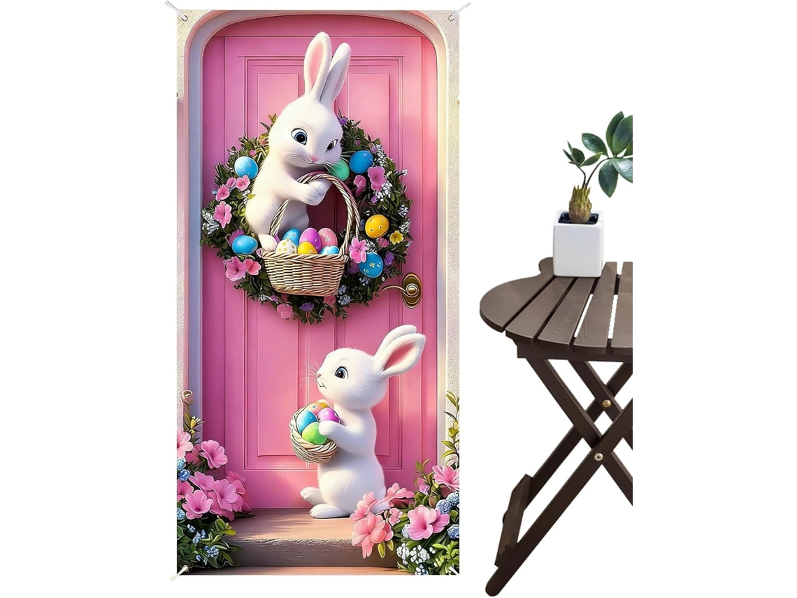 Bandera De Feliz Pascua, Decoración De Primavera, Impermeable, 89 X 178 Cm, Banderas Para Puerta Principal, Para Uso