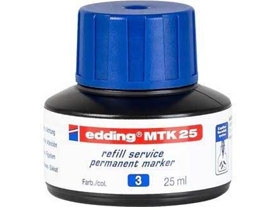 Recambio para Rotuladores Permanentes EDDING MTK Azul (25 ml)