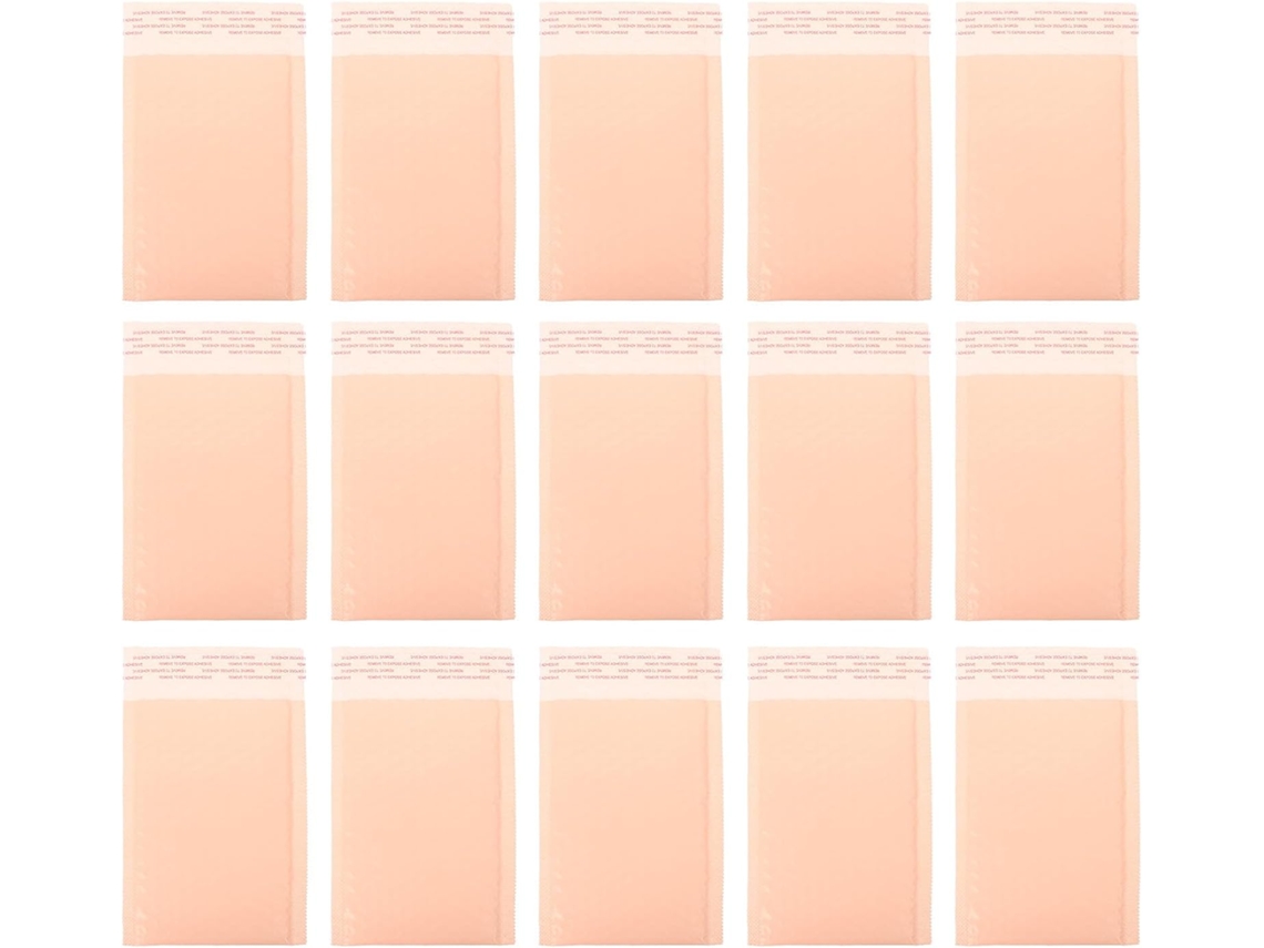 Pacote Com 50 Envelopes De Bolha De Polietileno Rosa Grosso, Impermeáveis E Duráveis.