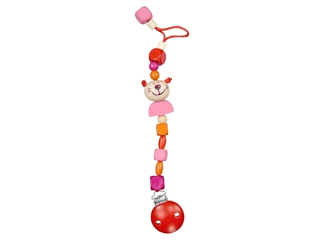 Porta-Chupetes SELECTA (Madera - Rosa - 21 cm)