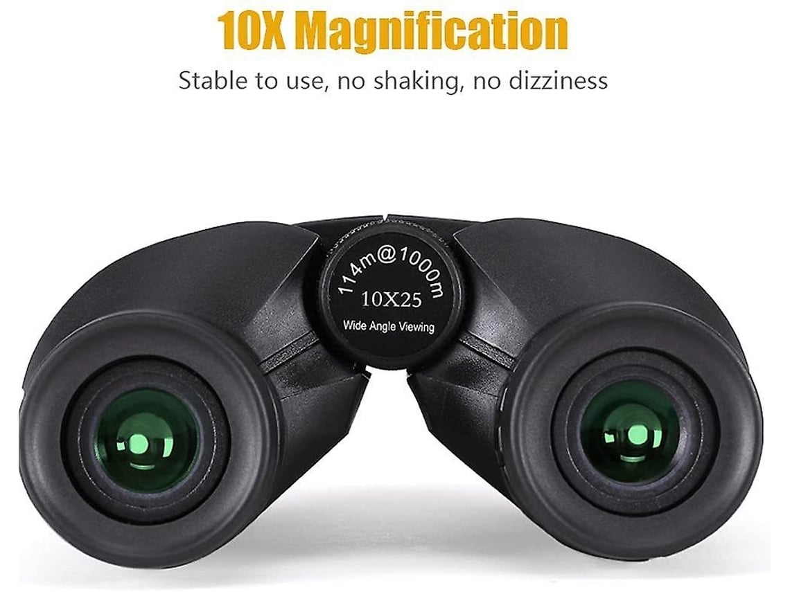 Telescópio Binocular 10x25 De Alta Potência Para Adultos Para Crianças Com Visão Reduzida Binocular À Prova Dágua Ou Pescoço Pendurado Para Saisiyiky
