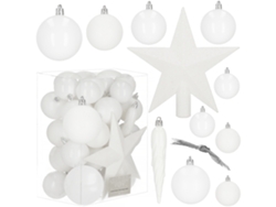 Conjunto de bolas de Navidad de plástico 33 piezas, varios tamaños SPRINGOS