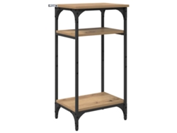 Maison Exclusive - Mesa Lateral Con Estante Manual Roble Artesanal 40 X 30 X 75 Cm