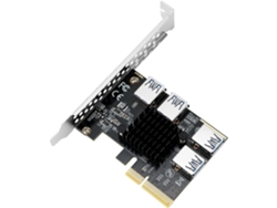 Tarjeta Adaptadora Pcie One For Four 4x A 4 Puertos Usb3.0 Btc