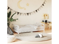 Cama Madera De Pino Blanco 80x160 Cm