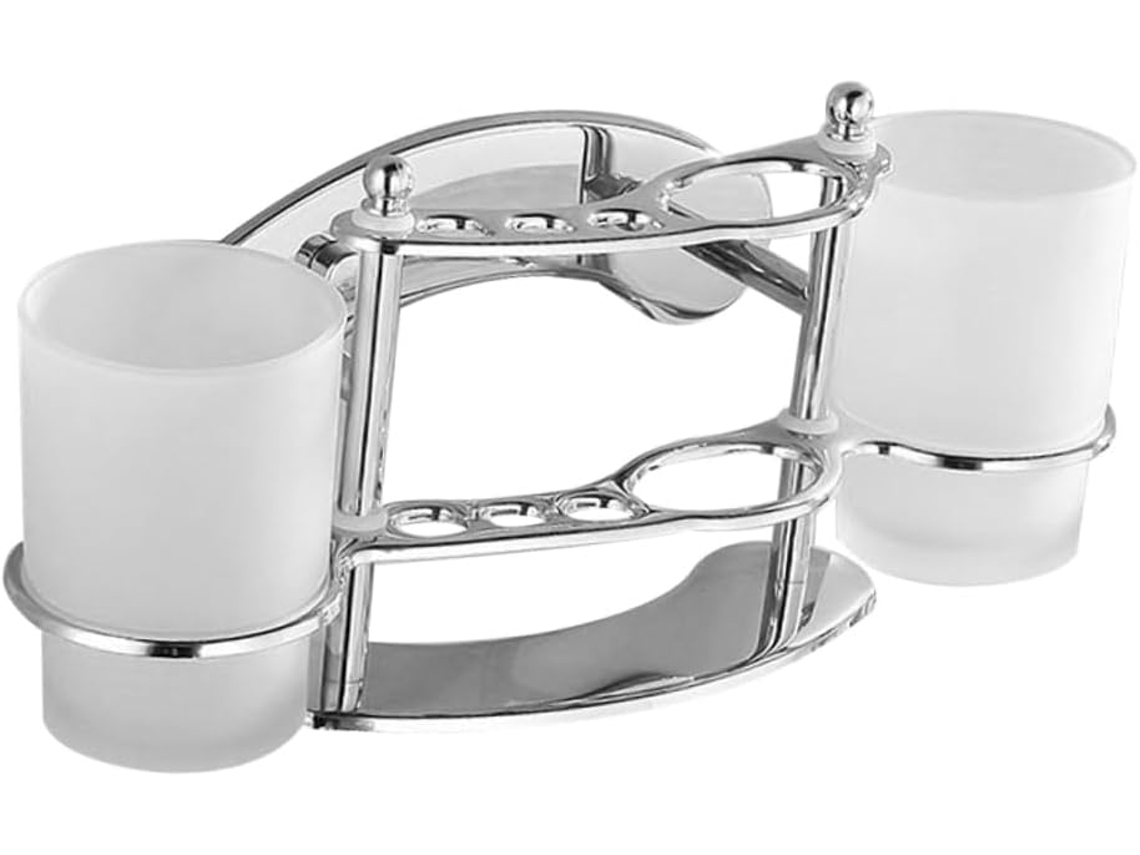 Portacepillos De Acero Inoxidable Portapasta De Dientes Con Vaso