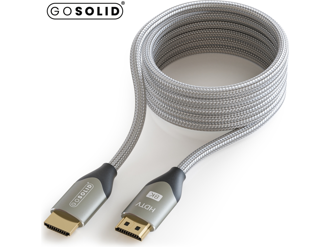 Cable HDMI 2.1 GO SOLID 8K 60Hz / 4K 120Hz Compatible con PS5/PS4/Xbox Series X - 10 m