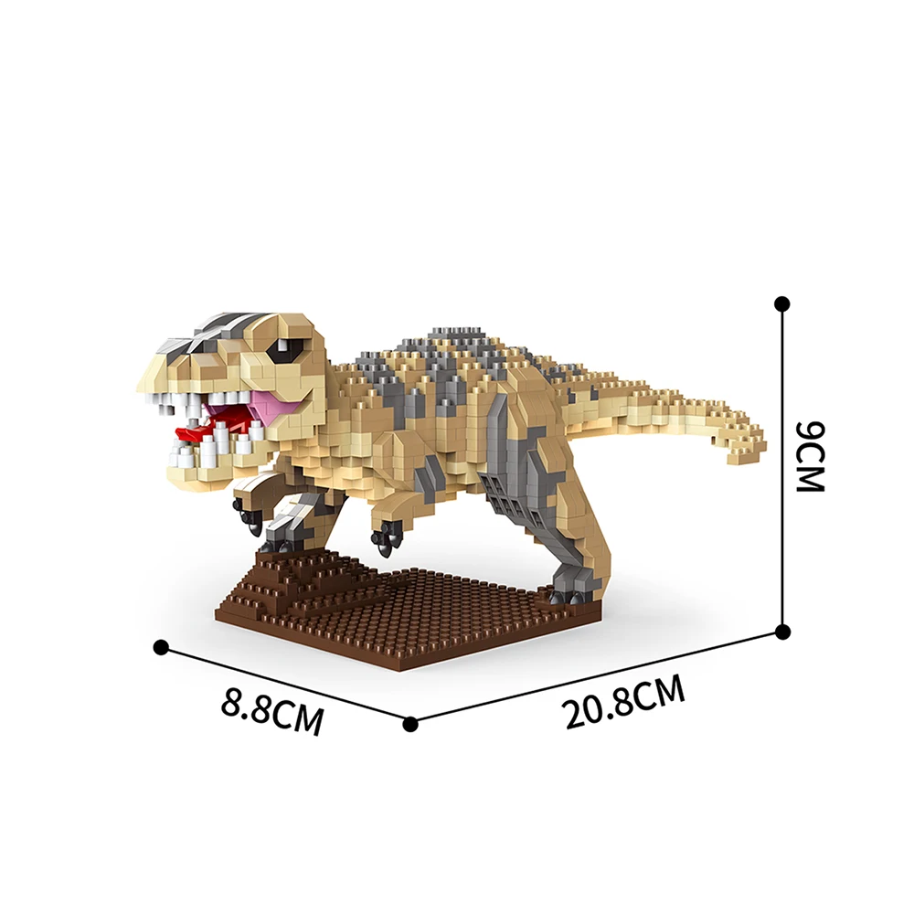 Modelos De Dinosaurios Que Se Pueden Ensamblar, Juguetes De Rompecabezas De Bloques De Construcción En Miniatura.