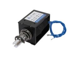 Electroimán De Solenoide De Cc Con Marco De Empuje Y Tracción. 12 V 10 A. Carrera De 20 Mm. 8 Kg.