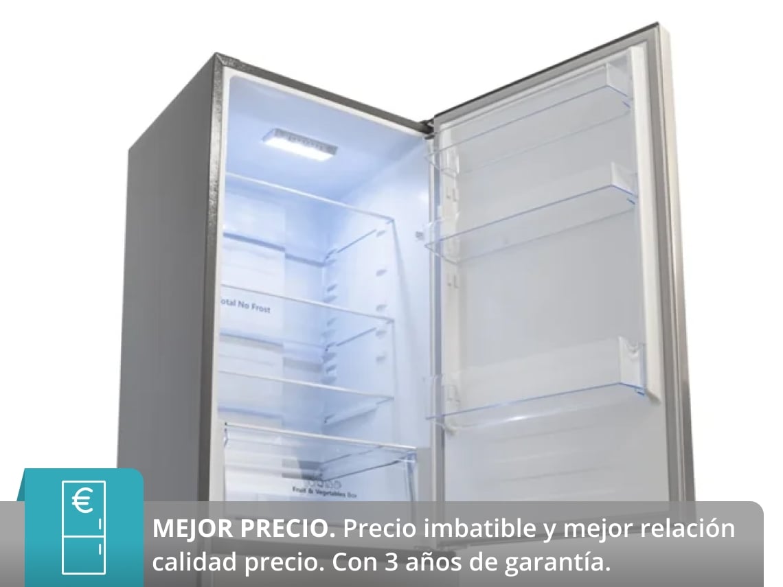 Frigorífico Combi KUBO KBC8958IX (No Frost - 185 cm - 304 L - Inox)