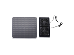 Extractor De Aire Solar De 20 W Y 18 V Con Panel De Silicio Monocristalino Para Gallinero, Invernadero Y Caseta De Mascotas.
